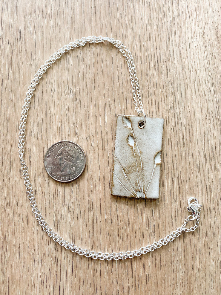 Ceramic Pendant Necklace - Bulrush