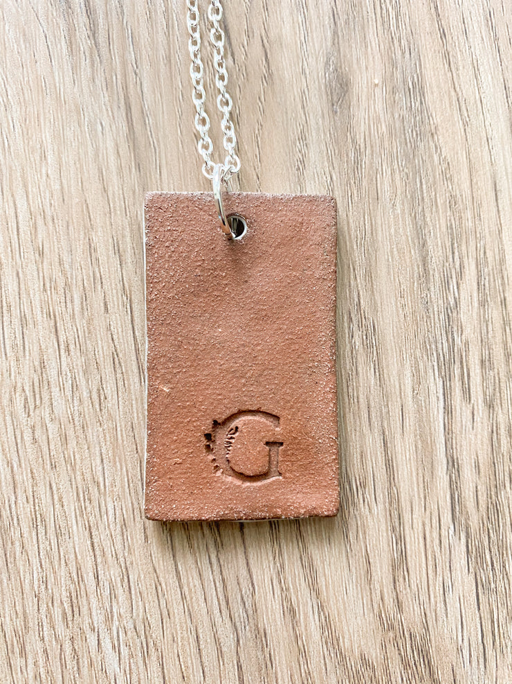 Ceramic Pendant Necklace - Bulrush