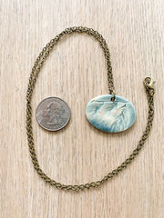 Ceramic Pendant Necklace - Sea Oats