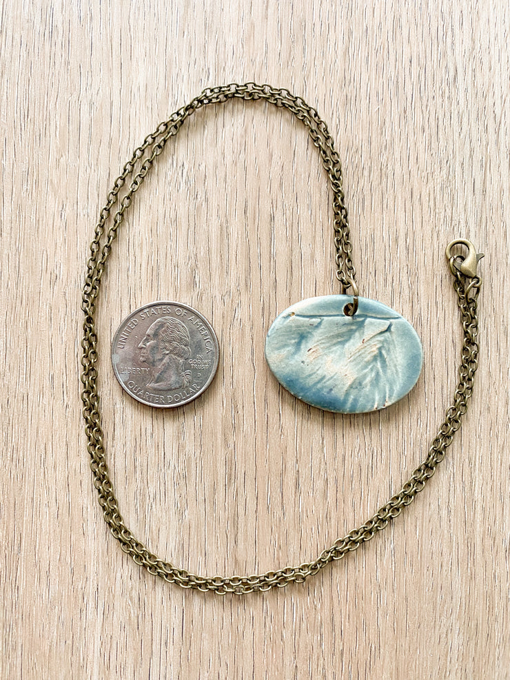 Ceramic Pendant Necklace - Sea Oats