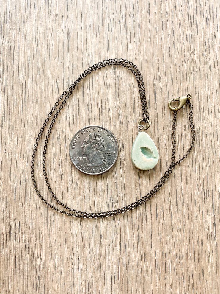 Ceramic Pendant Necklace - Bulrush