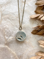 Ceramic Pendant Necklace - Bulrush