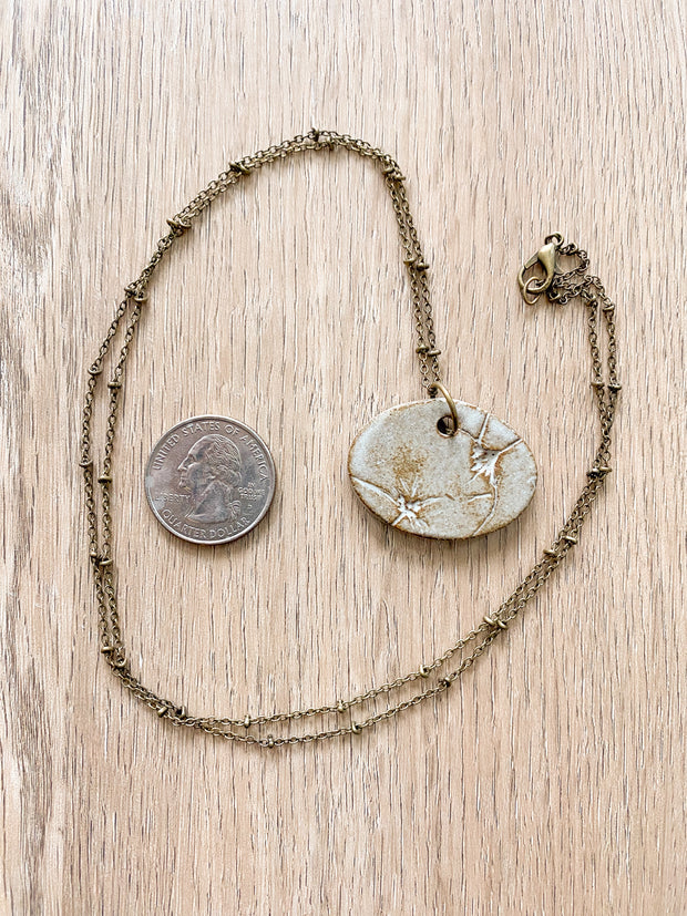 Ceramic Pendant Necklace - Sedge