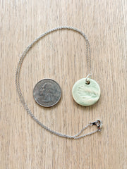 Ceramic Pendant Necklace - Sea Oats