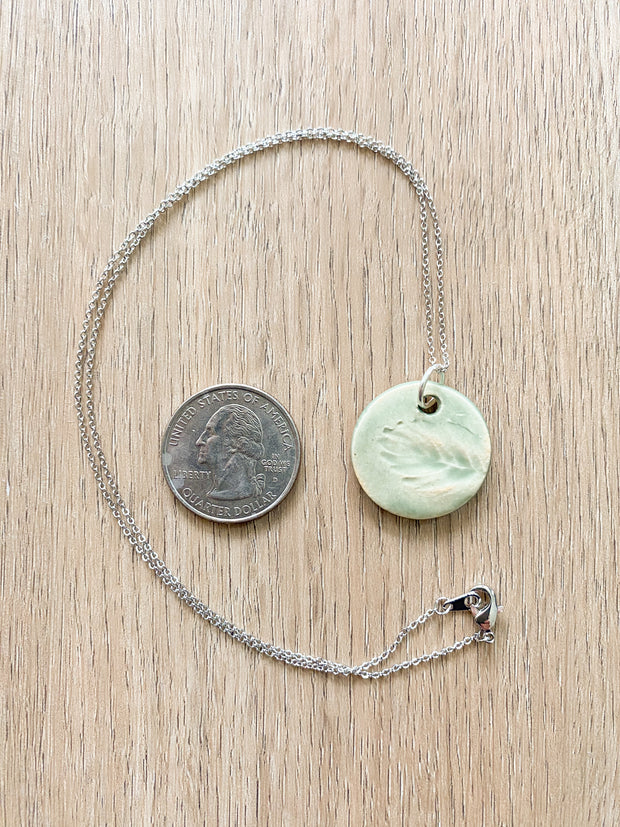 Ceramic Pendant Necklace - Sea Oats