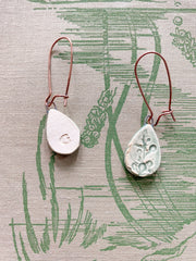 Ceramic Dangle Earrings - Sargassum