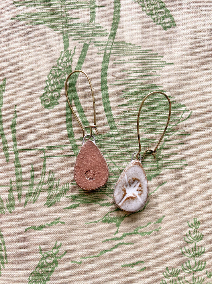 Ceramic Dangle Earrings - Sedge