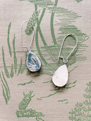 Ceramic Dangle Earrings - Sea Oats