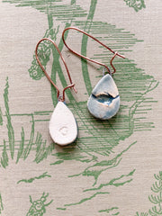 Ceramic Dangle Earrings - Bulrush