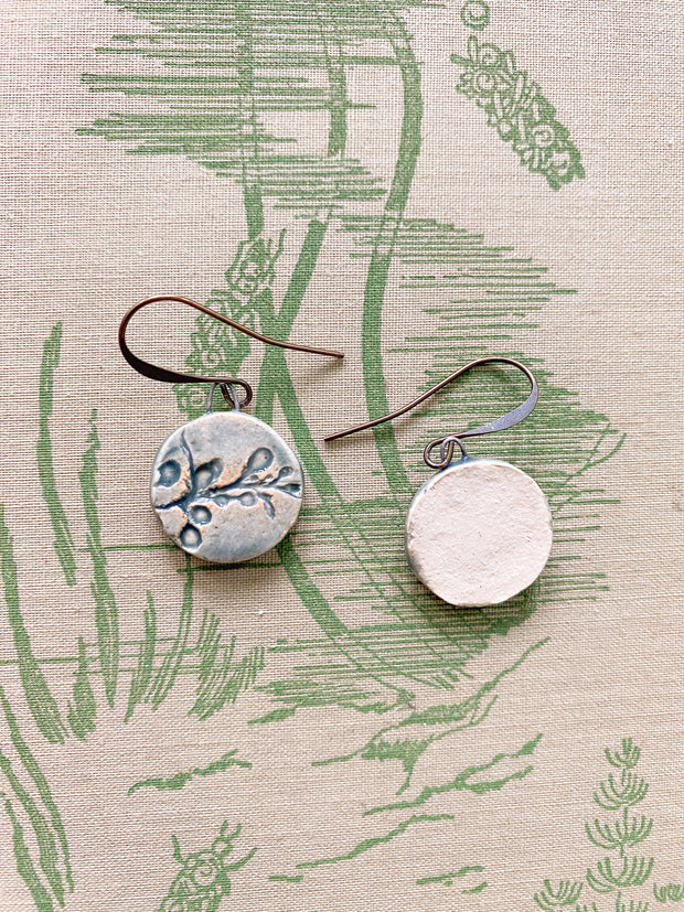 Ceramic Dangle Earrings - Sargassum