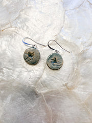 Ceramic Dangle Earrings - Sedge