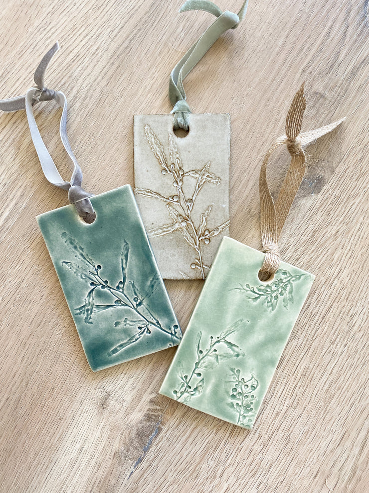 Ceramic Holiday Ornament - Rectangle - Sargassum