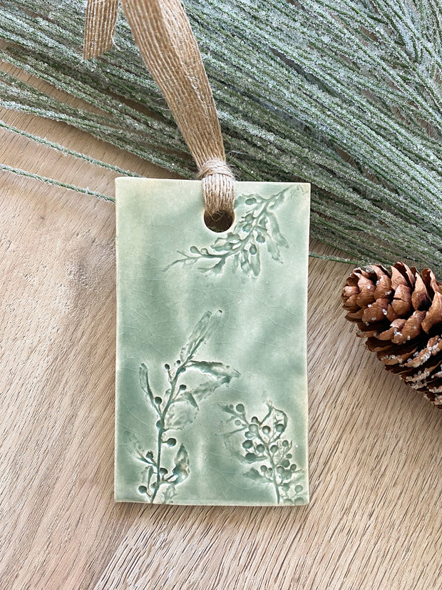 Ceramic Holiday Ornament - Rectangle - Sargassum