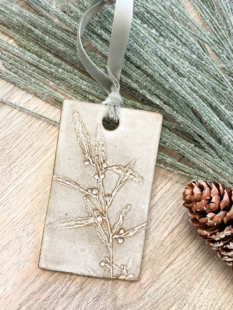 Ceramic Holiday Ornament - Rectangle - Sargassum