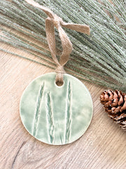Ceramic Holiday Ornament - Circle - Spartina