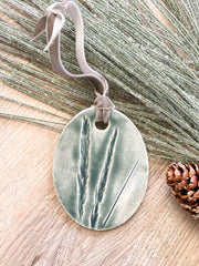 Ceramic Holiday Ornament - Oval - Spartina