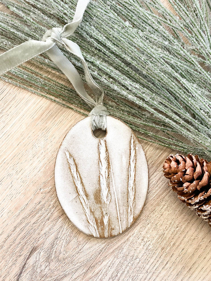 Ceramic Holiday Ornament - Oval - Spartina