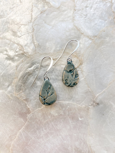 Ceramic Drop Earrings - Sargassum