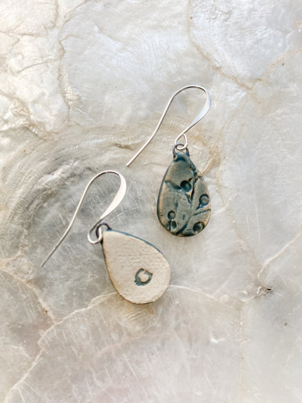 Ceramic Drop Earrings - Sargassum