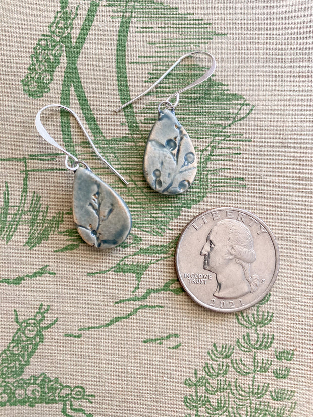 Ceramic Drop Earrings - Sargassum