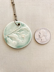 Ceramic Pendant Necklace - Sea Oats