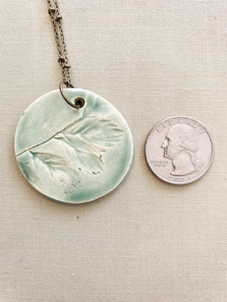 Ceramic Pendant Necklace - Sea Oats