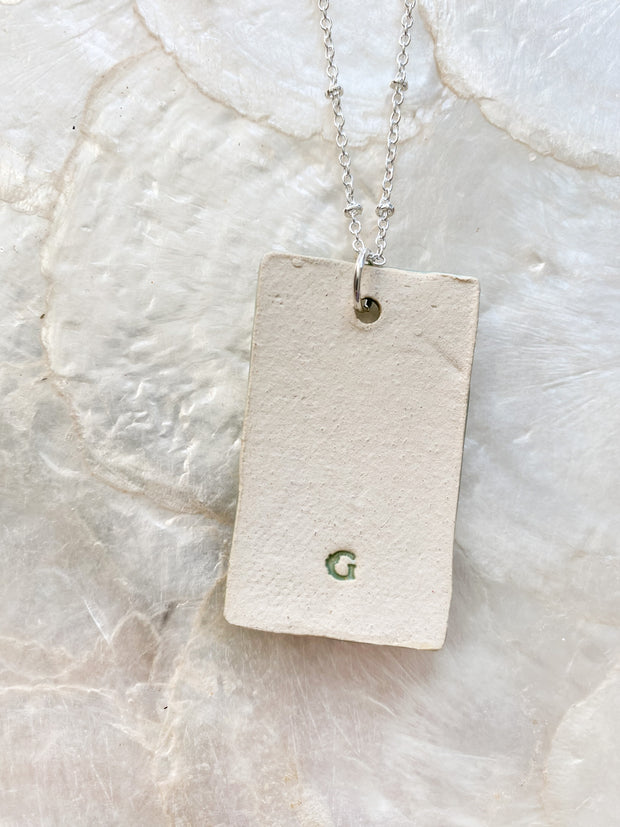 Ceramic Pendant Necklace - Sargassum