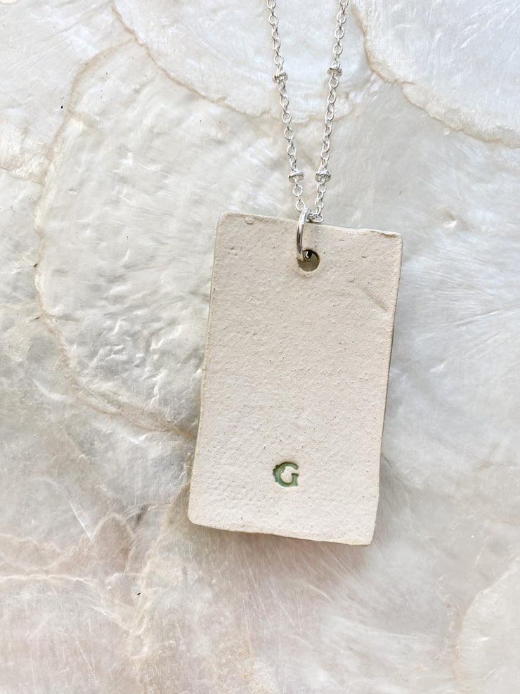 Ceramic Pendant Necklace - Sargassum