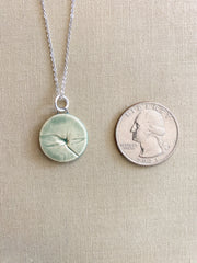 Ceramic Pendant Necklace - White-top Sedge