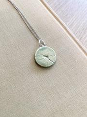 Ceramic Pendant Necklace - White-top Sedge
