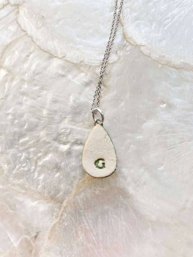 Ceramic Pendant Necklace - Sea Oats