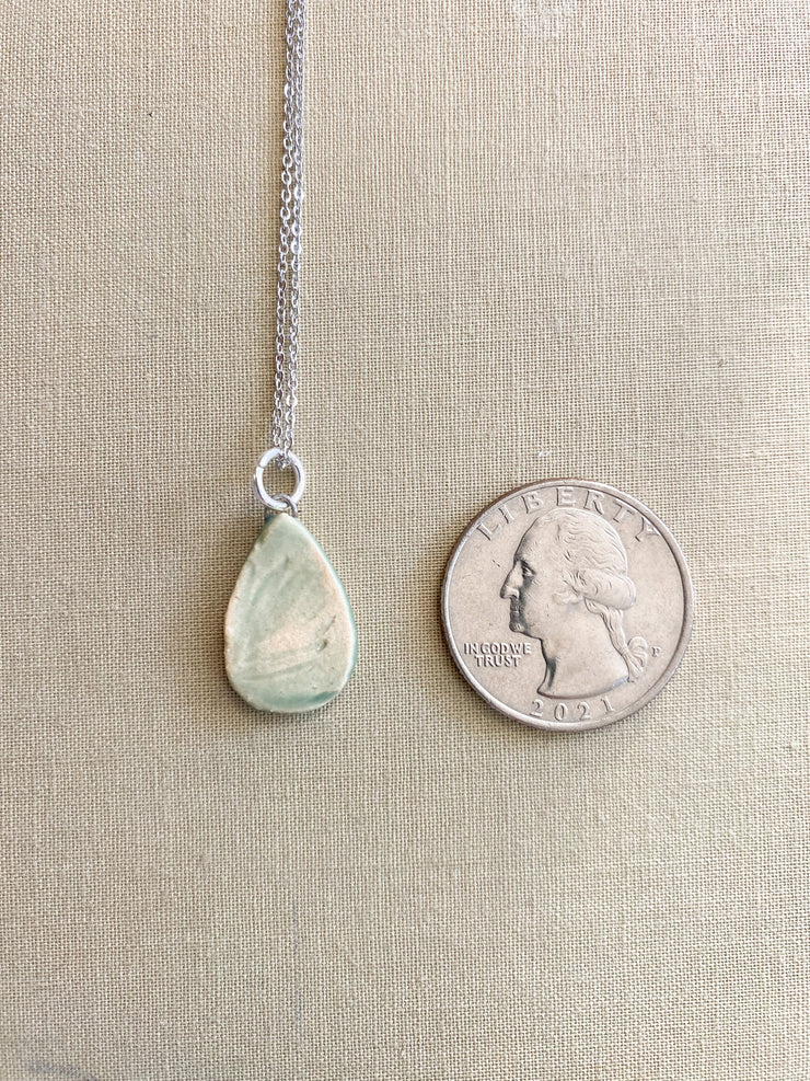 Ceramic Pendant Necklace - Sea Oats