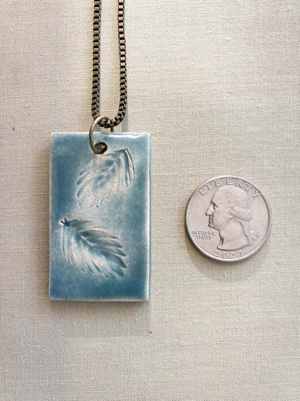Ceramic Pendant Necklace - Sea Oats