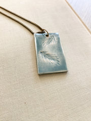 Ceramic Pendant Necklace - Sea Oats