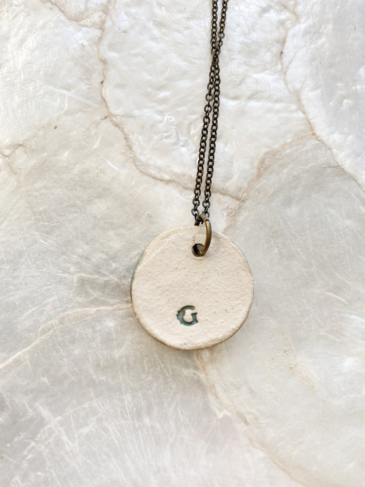 Ceramic Pendant Necklace - Sargassum