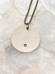 Ceramic Pendant Necklace - White-Top Sedge