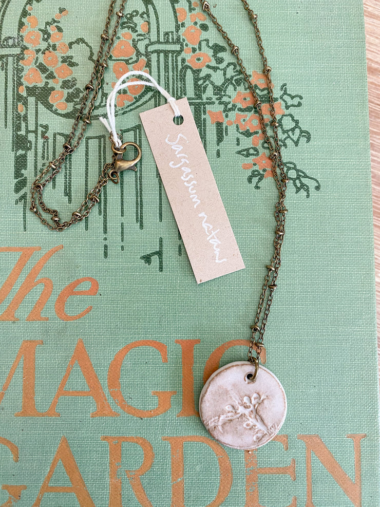Ceramic Pendant Necklace - Sargassum