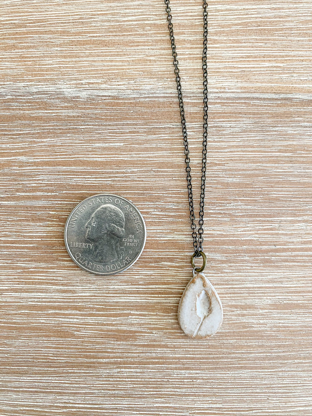 Ceramic Pendant Necklace - Bulrush