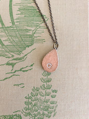 Ceramic Pendant Necklace - Bulrush