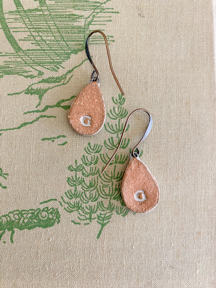 Ceramic Drop Earrings - Sargassum