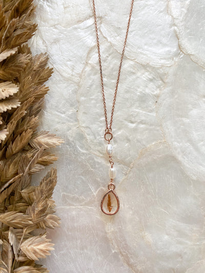 Rose Gold Pendant Necklace - Sedge