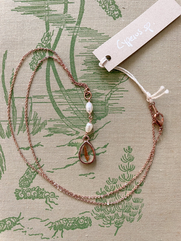 Rose Gold Pendant Necklace - Sedge