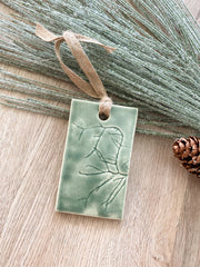 Ceramic Holiday Ornament - Rectangle - Digenia