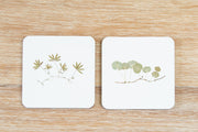 Set of 2 Square Cork-backed Coasters