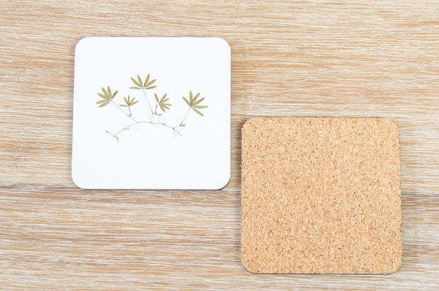 Set of 2 Square Cork-backed Coasters