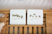 Set of 2 Square Cork-backed Coasters