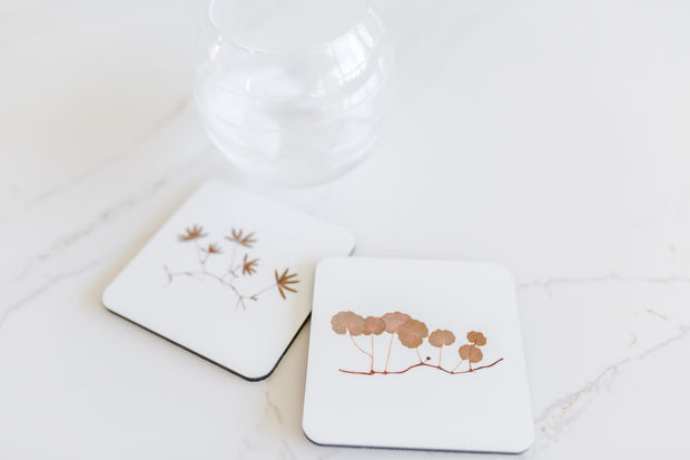 Set of 2 Square Cork-backed Coasters