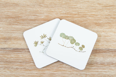 Set of 2 Square Cork-backed Coasters