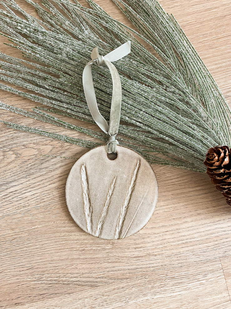 Ceramic Holiday Ornament - Circle - Spartina